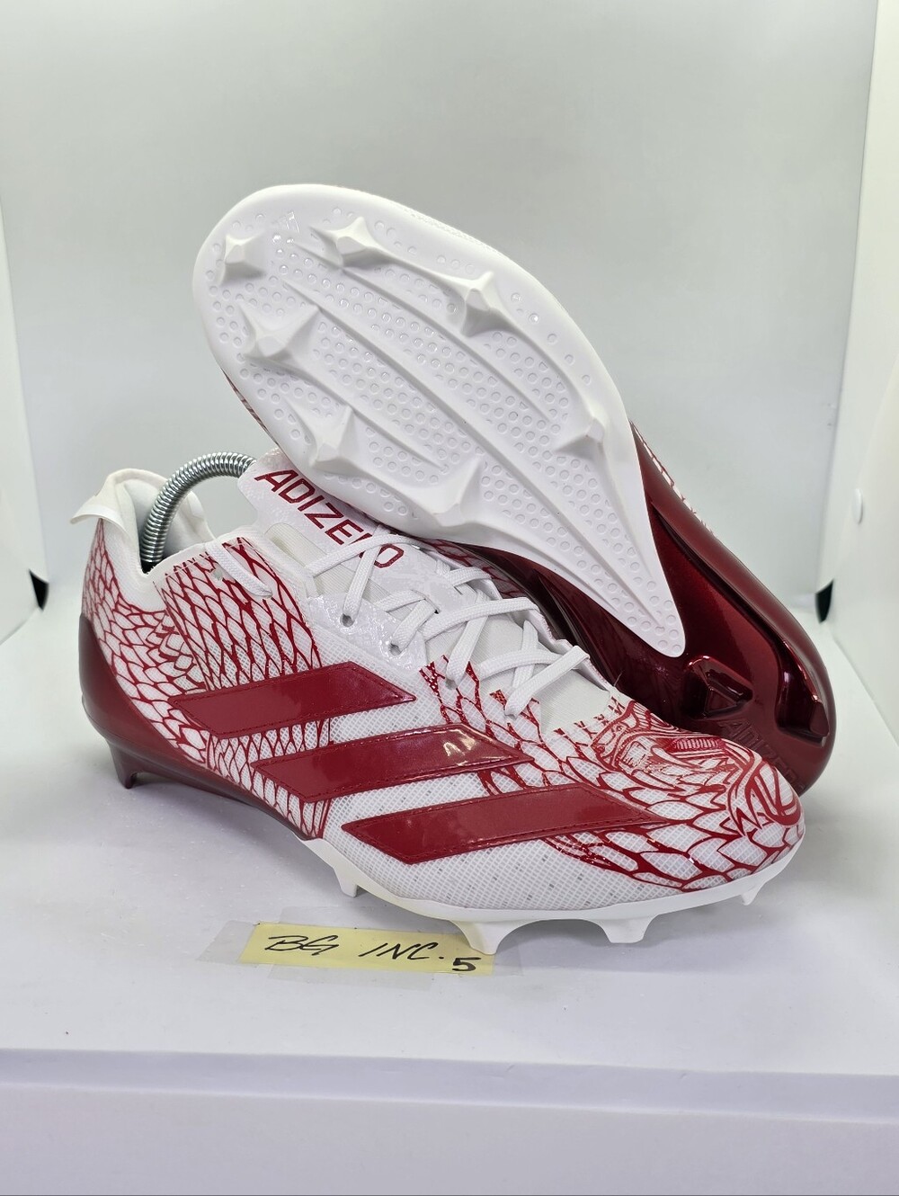 Adidas Adizero Electric 2 Football Cleats Men's Size 10 White / Red IH8571 NEW
